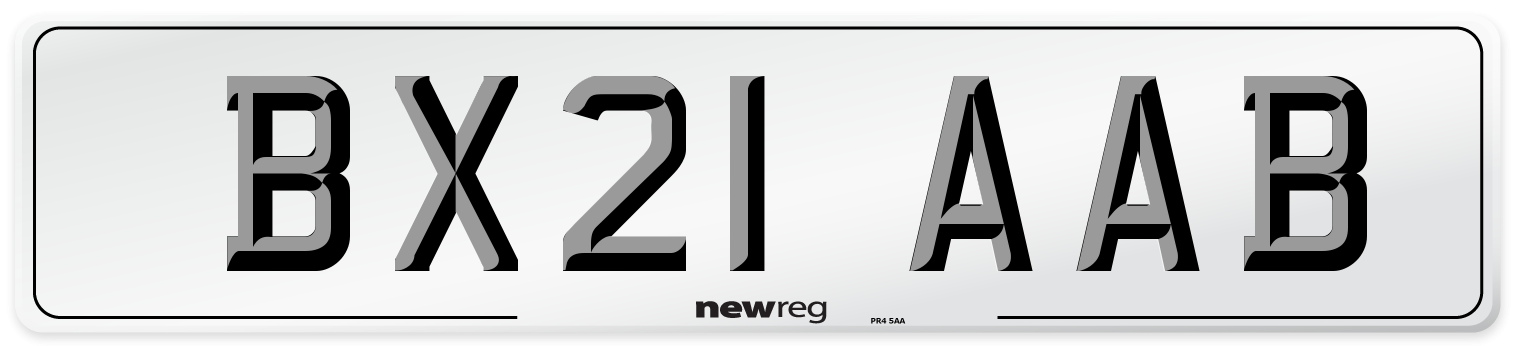 BX21 AAB Number Plate from New Reg
